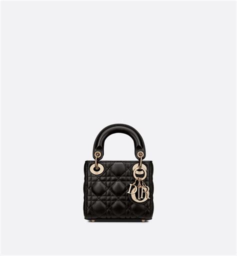 micro lady dior black|lady dior micro bag price.